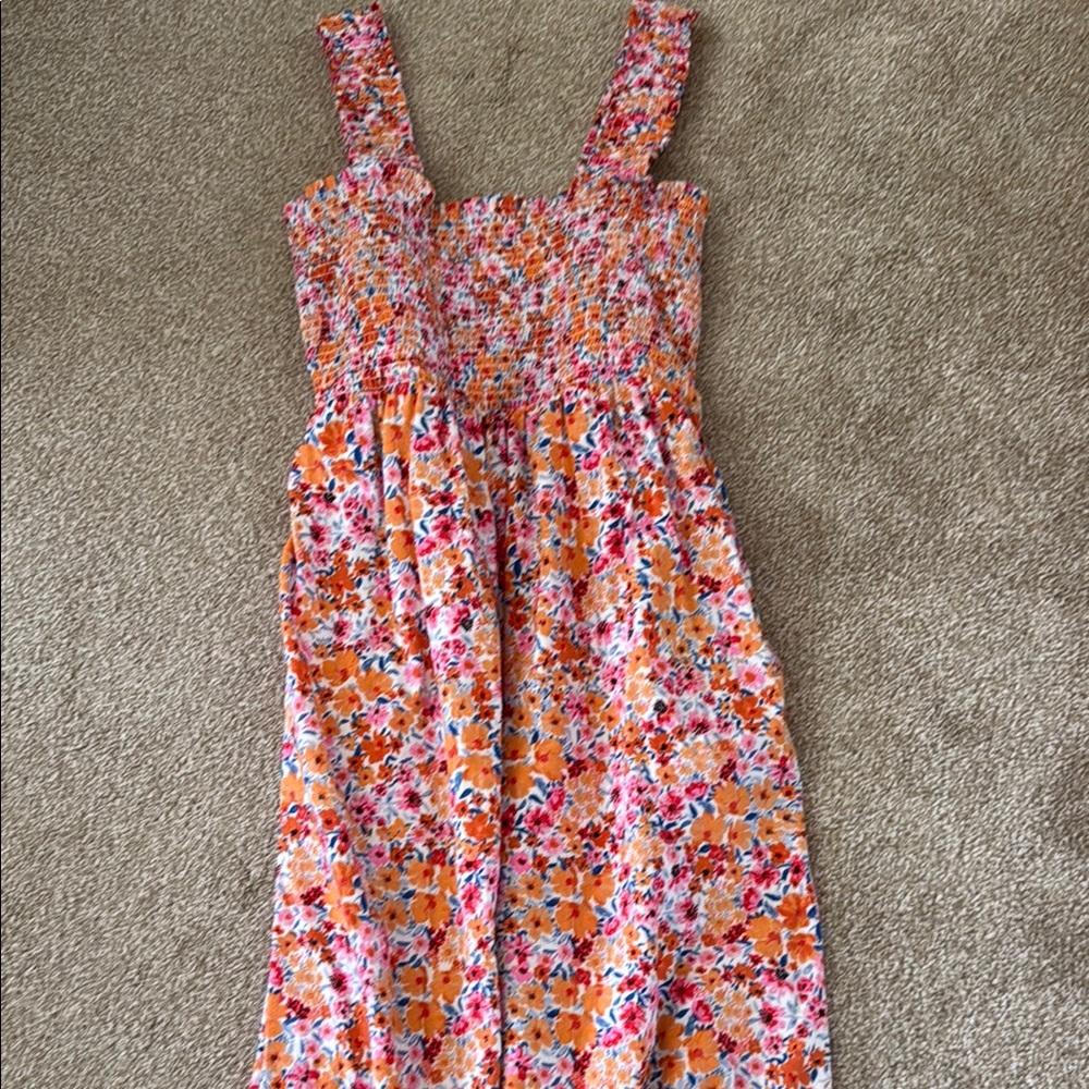 Old Navy Floral Maxi Dress - Orange and Pink